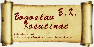 Bogoslav Košutinac vizit kartica